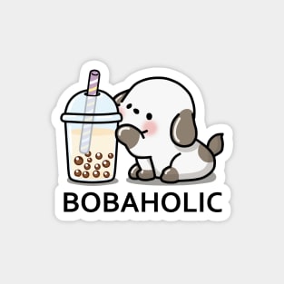 Little Bobaholic Puppy Loves Boba Tea! Magnet