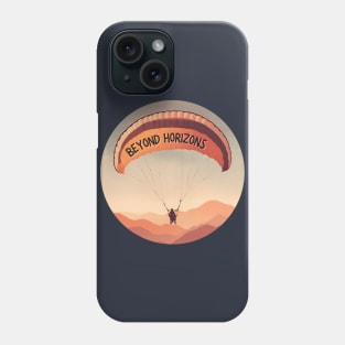 Circle Illustration - Paragliding Beyond Horizon Phone Case