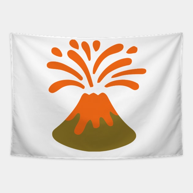 Volcano Erupting Emoticon Tapestry by AnotherOne