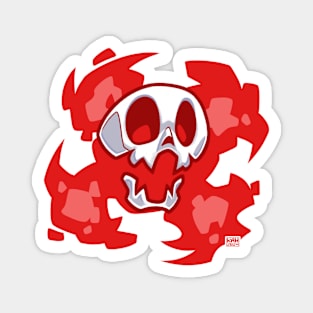 Flaming Skull Magnet