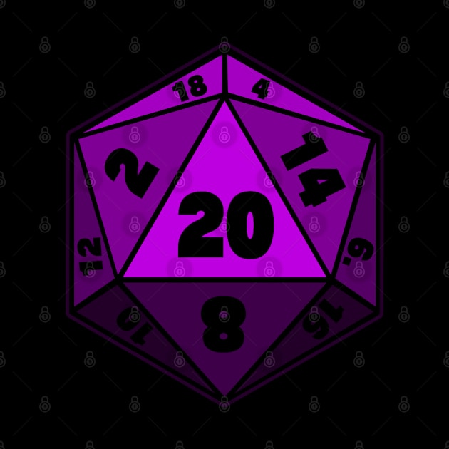 Purple D20 Dice by TheQueerPotato