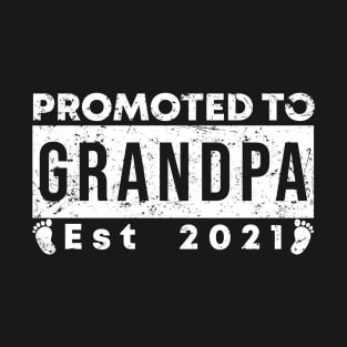 Vintage Promoted to Grandpa 2021 new Grandfather gift Grandpa T-Shirt