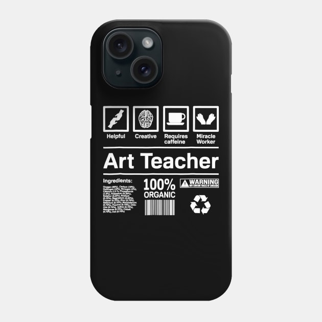 Art Teacher Tshirt Funny Art Teacher Gift Phone Case by agustinbosman