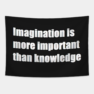 imagination is more important than knowledge Tapestry