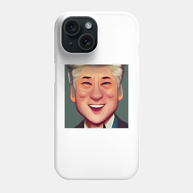 Bill Clinton | Comics Portrait Phone Case by Classical