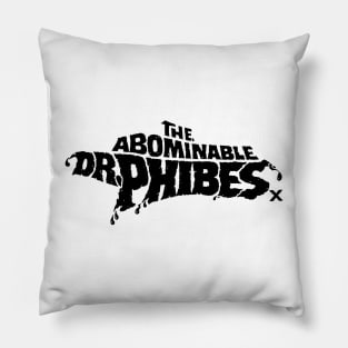 The Abominable Dr. Phibes (black) Pillow