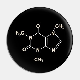Caffeine Molecule Pin