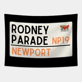 Newport, Rodney Parade road sign Tapestry