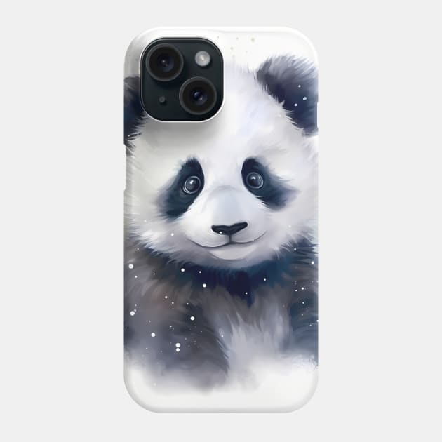 Happy Cute Panda Bear Portrait Phone Case by designs4days