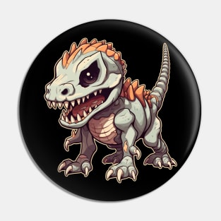 Horrific Chibi T-Rex Isometric Dinosaur Pin