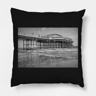 Side on view of the Victorian Cromer pier on the Norfolk coast Pillow