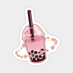 Sakura Cherry Blossom Boba Milk Tea Magnet