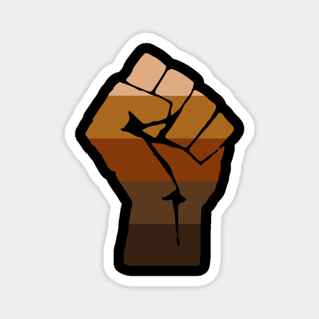 RAISED FIST Magnet by smilingnoodles
