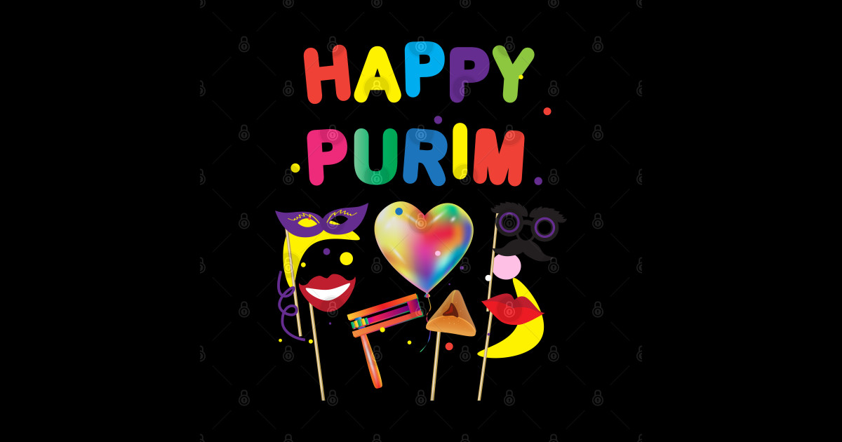 Happy Purim Festival Kids Party Gifts Decoration Jewish Holiday - Happy ...