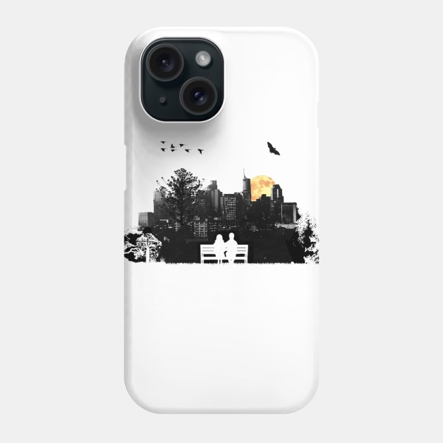 City Moonrise Phone Case by wanungara