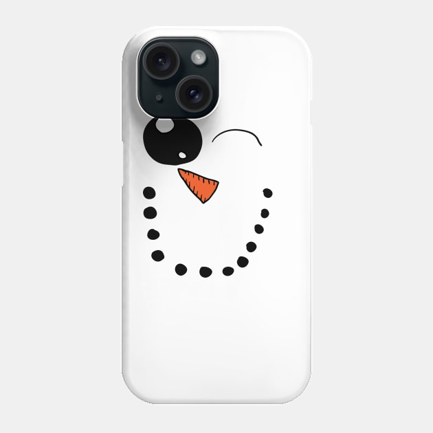 Funny Snowman face 1 Phone Case by Eric03091978