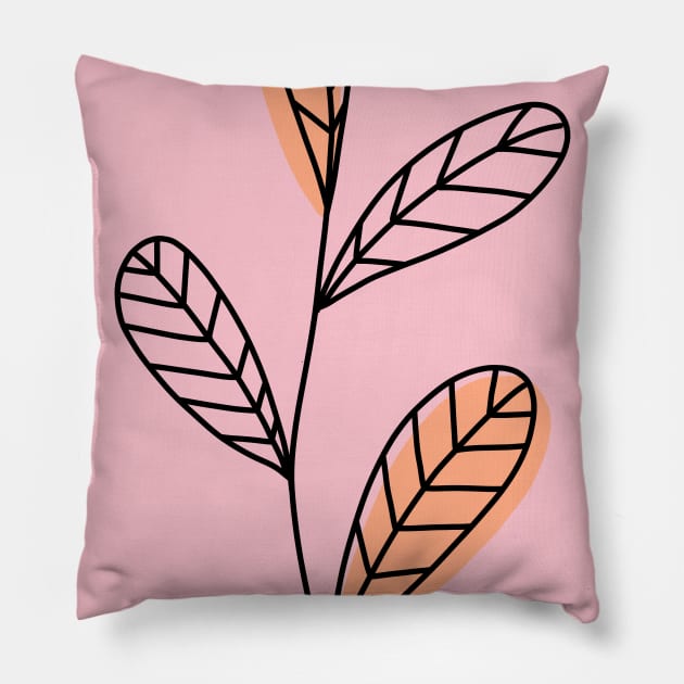 Simple cute leaf 12 Pillow by salimax