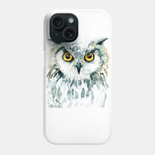 Watercolor Bubo Bubo Owl Phone Case