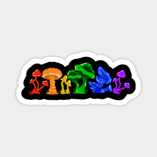 Rainbow Mushroom Lane Magnet