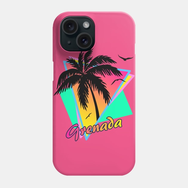 Grenada Cool 80s Sunset Phone Case by Nerd_art