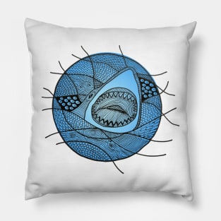 Shark attack in water Pillow