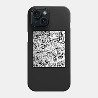 Black & White Ink Doodle Phone Case