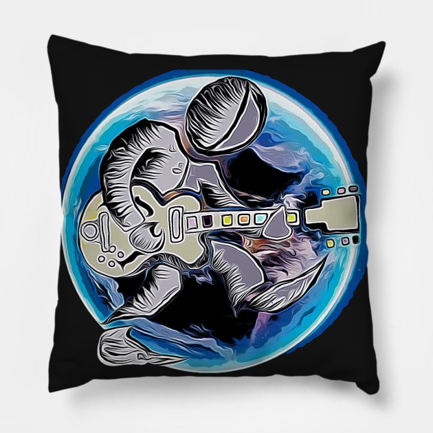 Guitar Player Rocks out on the Guitar Pillow by LowEndGraphics