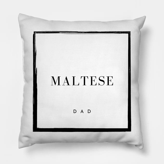 Maltese Dad Pillow by DoggoLove