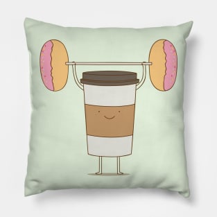 strong coffee workout Pillow