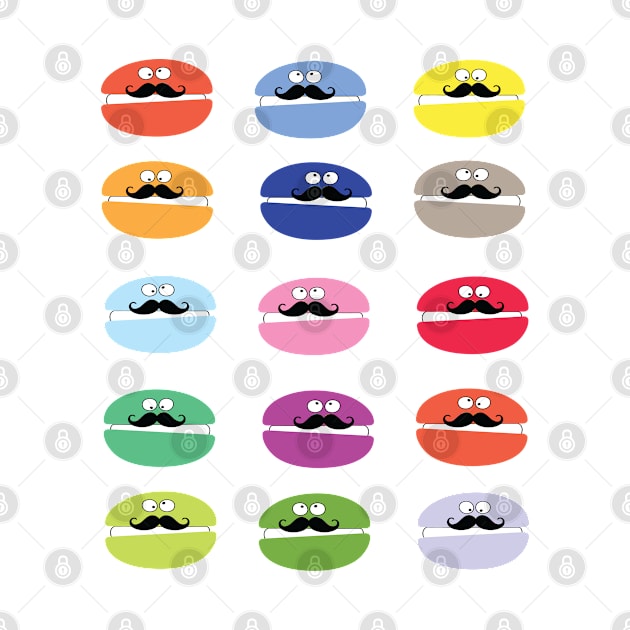 mustache macarons by CindyS