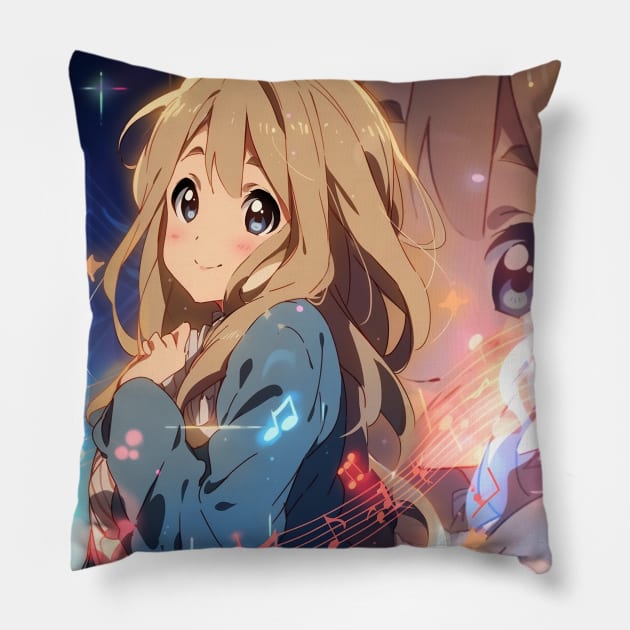 mugi k-on Pillow by WabiSabi Wonders