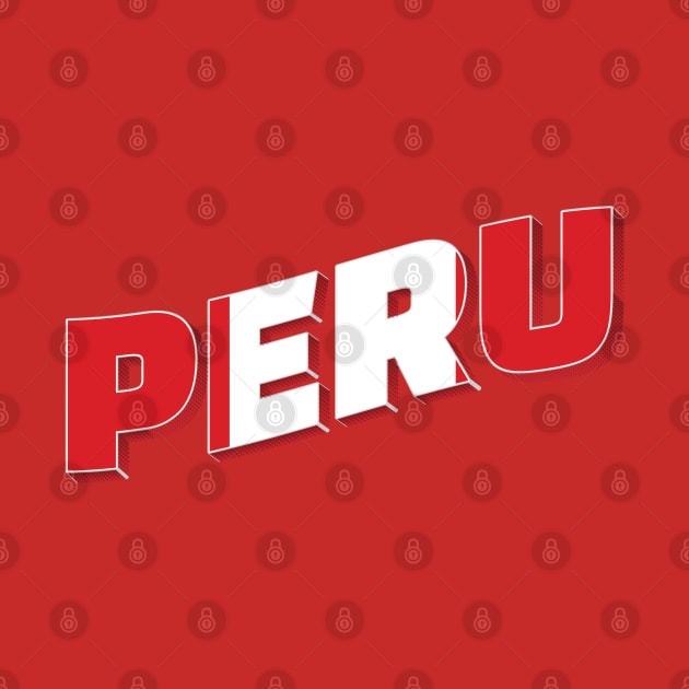 Peru Vintage style retro souvenir by DesignerPropo