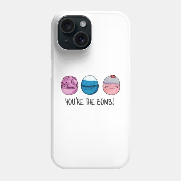 You're the Bomb (Bath Bombs) Phone Case by Moon Ink Design