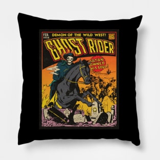 Wild West Ghost Rider Pillow