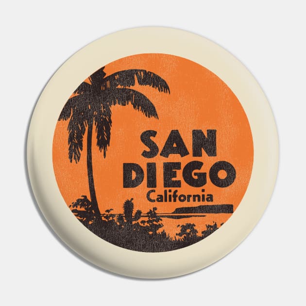 San Diego California Vintage Travel Souvenir Pin by darklordpug