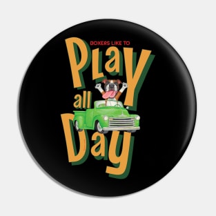 Boxer Dogs Play all Day Pin