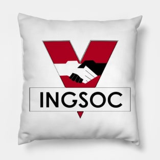 INGSOC. GEORGE ORWELL 1984 NOVEL LOGO Pillow