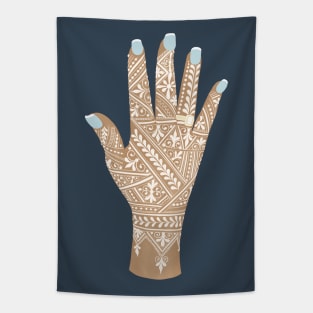 Moroccan Fessi Henna Tattoo - White Intricate Henna Tapestry