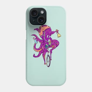 Octopus riding a unicylce Phone Case