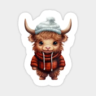 Christmas Baby Highland Cow #1 Magnet