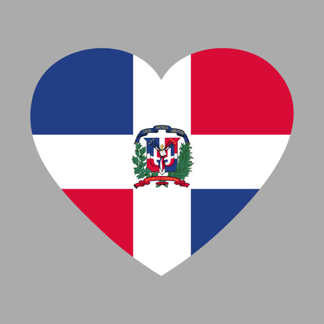 I Love Dominican Republic // Heart-Shaped Dominican Flag by SLAG_Creative