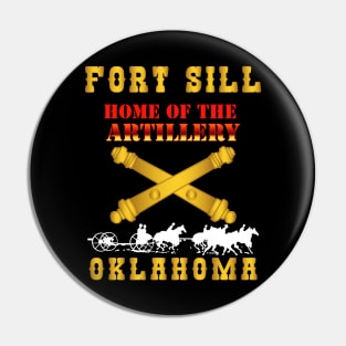 Fort SIll, Home of Artillery w Cassion - Gold X 300 Pin