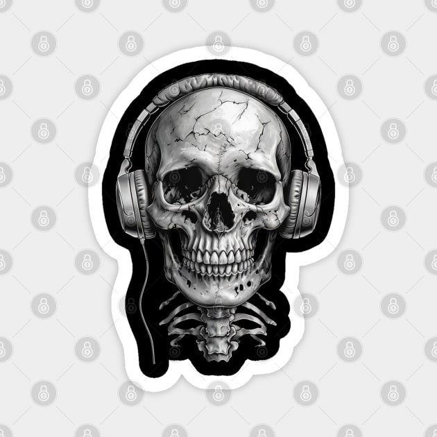 Skull Beats: Macabre Melodies Magnet by Steve