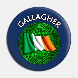 Irish Flag Clover Celtic Knot - Gallagher Pin