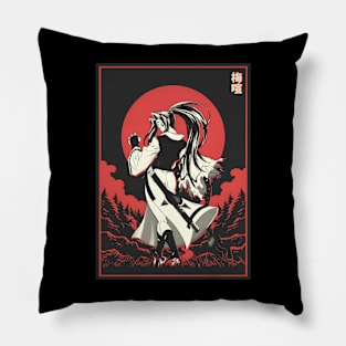 Red baikenx japan Pillow