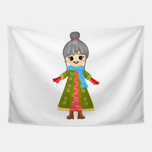 Cute little girl Tapestry