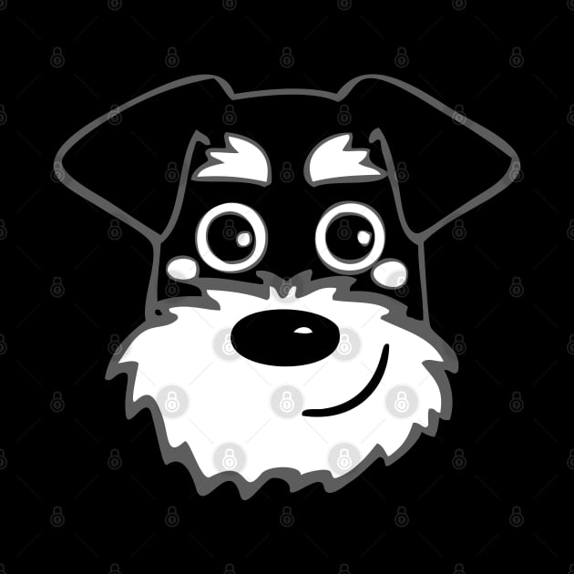 Schnauzer Head by FinelyTooned