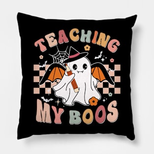 Ghost Halloween Teaching Boos Pillow