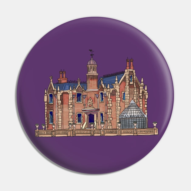 Welcome to the Haunted Mansion Pin by tesiamarieart