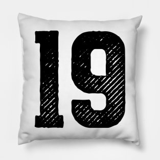 Rough Number 19 Pillow